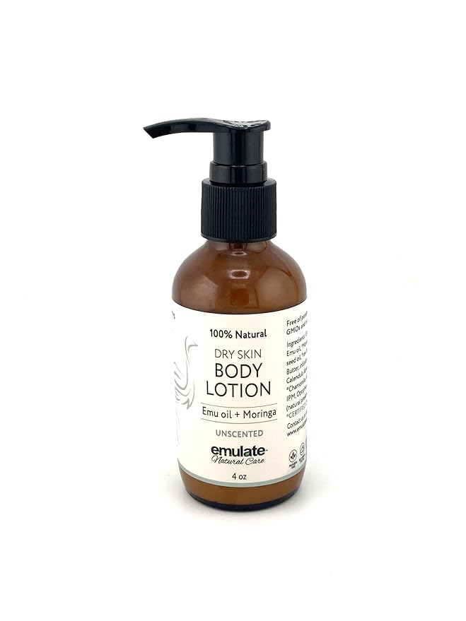 BODY LOTION for Dry & Sensitive Skin. Available in Unscented OR Lavender Chamomile 4 oz (Unscented)