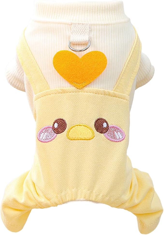Dog Stylish Overalls Comfortable Puppy One Piece Outfits Summer Bib Overalls for Small Dogs Cute Pet Onesie Jumpsuit Chihuahua Yorkies Birthday Holiday Clothes Cat Costume