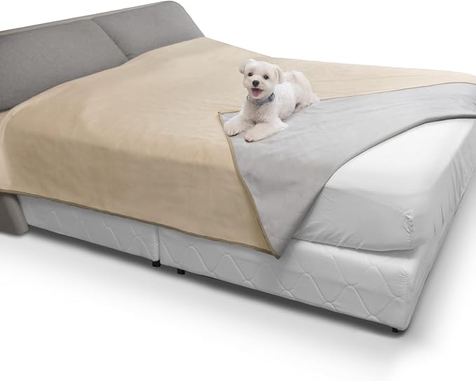 Paw Inspired Washable, Leakproof Couch Cover for Dogs, Pets, Adults | Pet Hair-Resistant, Reversible Protector Blanket for Sofa, Furniture or Bed (California King, King, Queen, Full, Twin Size) | Pet Hair Resistant, Leakproof Furniture Cover for Sofa o...