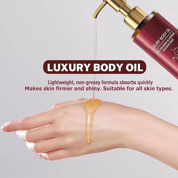 Body Firming Oil,Tightening&Hydrating Treatment for Arms,Legs,Stomach&Body for Dry Skin,Lightweight,Non-Greasy, Nourishing Formula,A Glow Restoring After Shower Body Oil for women-4.06 FL.OZ