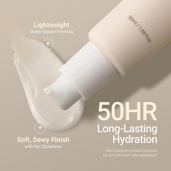 HAYEJIN RiceFila Moisturizing Cream - 50HR Hydrating Day and Night Moisturizer Face Cream with Niacinamide, 8 Hyaluronic Acids & 6 Peptides - Lightweight & Layerable Vegan Korean Skincare 1.69 fl oz