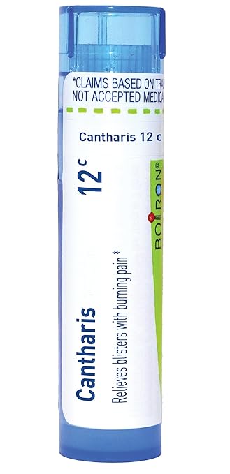 Boiron Cantharis 12C Homeopathic Medicine for Blisters with Burning Pain - 80 Pellets