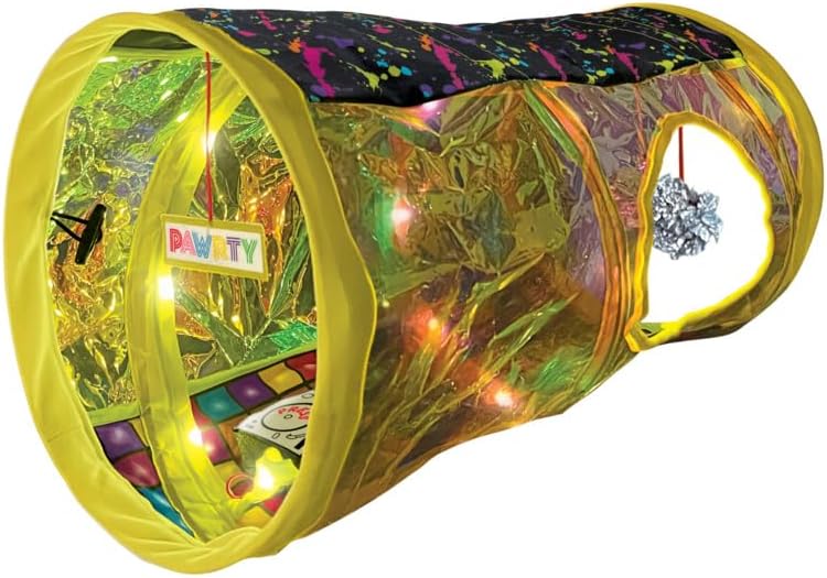 KONG PlaySpaces Rave Cave Cat Hideaway with Music/Lights, Collapsible House