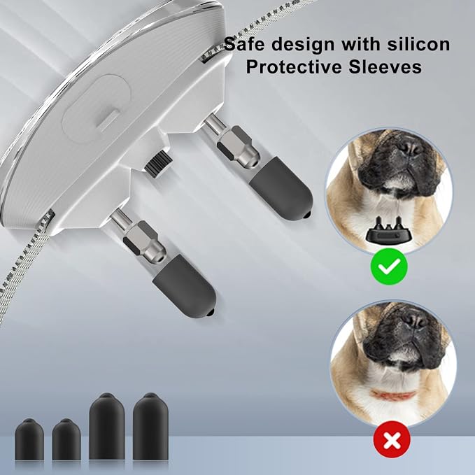 Smart Automatic Anti bark Dog Collar Intelligent Waterproof Rechargeable Barking Terminator (White Bark Collar)