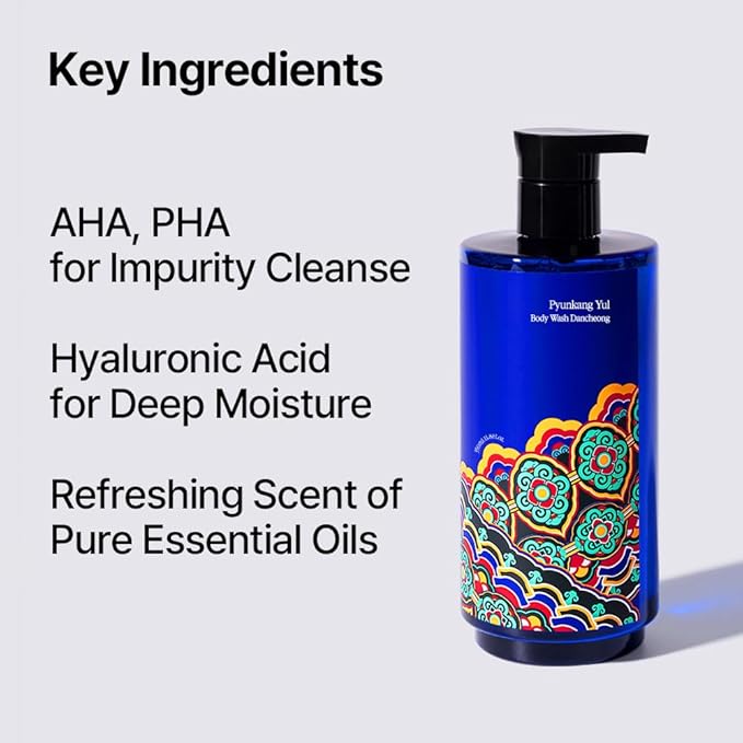 Pyunkang Yul PKY Dancheong Body Wash, Moisturizing Cleanse, Natural Scents with Essential Oils, Inspired by Fade-Resistant Korean Dancheong, Zero Irritation, Korean Skincare (11.83 Fl. Oz, 350ml)