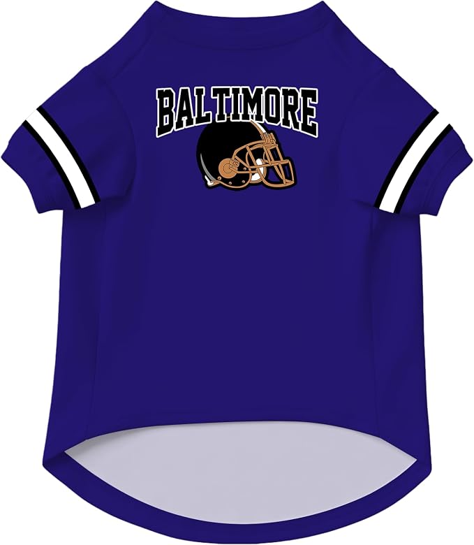 Baltimore Dog Clothes Personalized Pet Jersey T-Shirt Custom Name Number