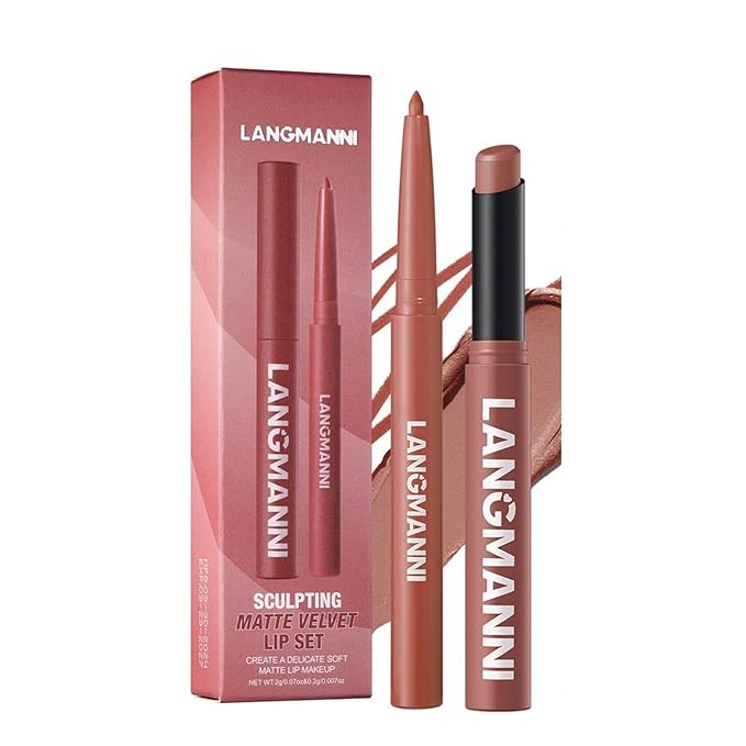 Lip Liner & Lipstick Set (12 Shades) - Long-Lasting, Waterproof & Transfer-Proof Matte Lip Kit, Smooth Creamy Texture, Bold to Nude Shades for Everyday & Party Wear, Ideal for Makeup Lovers (06)