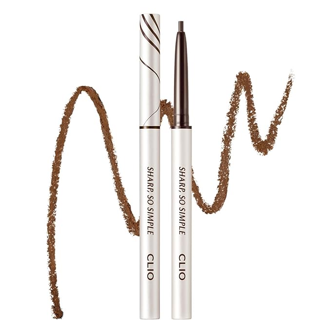 CLIO Sharp So Simple Waterproof Pencil Liner, 2mm Ultra Slim Precision Tip, Smooth Tug Free Glide, Smudge Resistant Long Wear Formula, Clean Eye Definition, Easy Control For Daily Makeup (002 Brown)