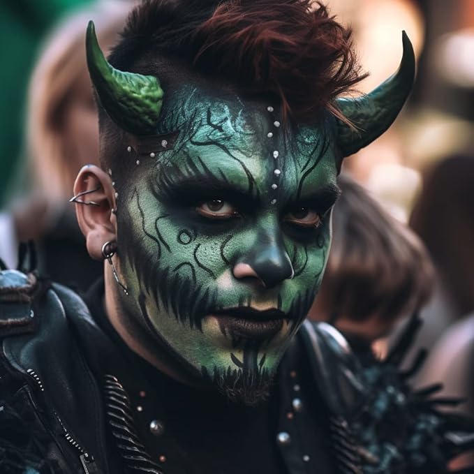 Face and Body Paint Dark Green(30gm)Non-Toxic High-Quality Paint for Children and Adults Halloween Makeup, Costumes, Festivals