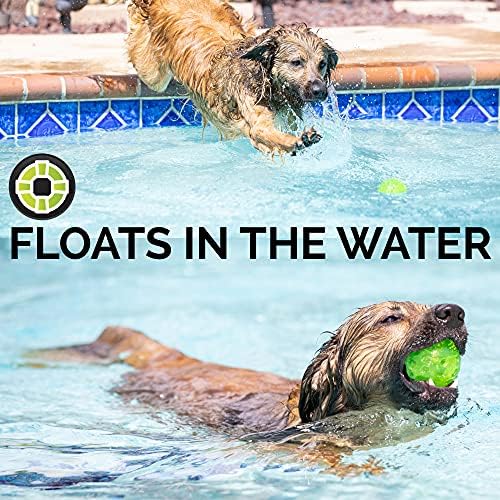 Hyper Pet DuraSqueak Dog Ball Toy, Interactive Dog Toys that Float and Squeaks for Playing, Fetching and Retrieving-Great Alternative to Traditional Tennis Balls Green 2.5 Inch