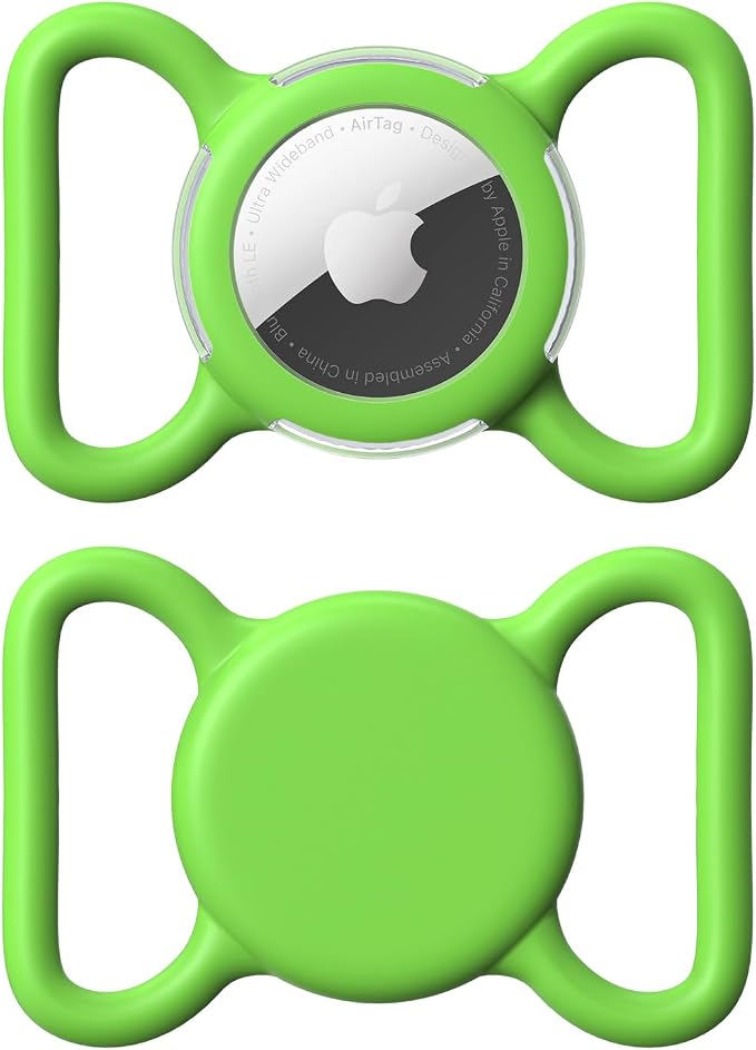 Waterproof AirTag Holder for Dog Collar, Soft Slide-On Dog AirTag Holder | Full-Body Protection, No-Dangle Fit, Ultra-Durable, Lightweight, Tool-Free Installation, Clear Cover, Fits Dog & Cat Collars