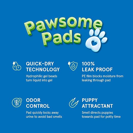 Puppy Pads Pet Pee Pads for Dogs & Puppy Training [100-COUNT] Potty Pads for Dogs 22" x 22" Leak-Proof Dog Pee Pads - Quick-Dry Surface - Heavy Duty Absorbent Disposable Dog Wee Pad Bulk Pack | Potty Pads for Dogs, Leak-Proof Dog Pee Pads, Quick-Dry Su...