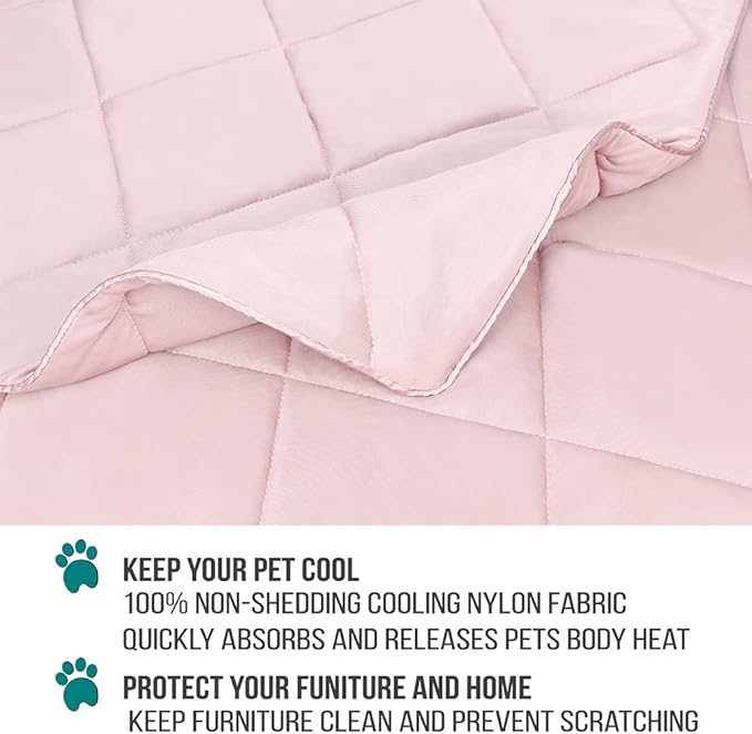PetAmi Premium Cooling Dog Blanket | Lightweight Fluffy Pet Throw Blanket Bed Cover for Dogs, Cat, Puppies | Pet Blanket Furniture Protector Couch Sofa | Reversible Fuzzy Cozy | 60x80, Pink