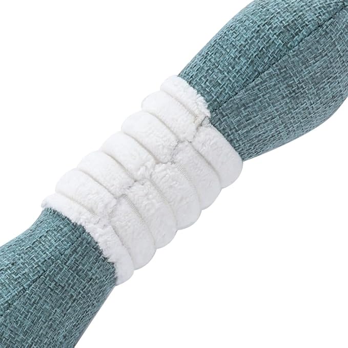 Squeaky Goose Dog Toy, Cotton Linen Blend Chew Toy for Small Medium Dogs and Cats, Interactive Play Toy with Teeth Cleaning Function(Grey)