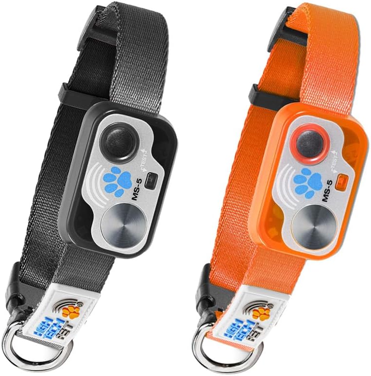 Genuine MS-5® Automatic Smart Pet Door Collar 2-Pack, Tested & Certified by High Tech Pet - Black & Orange