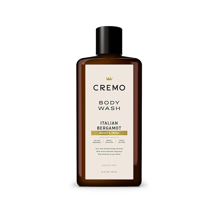 Cremo Body Wash for Men, Rich-Lathering Italian Bergamot, 16 Fl Oz (Pack of 12)