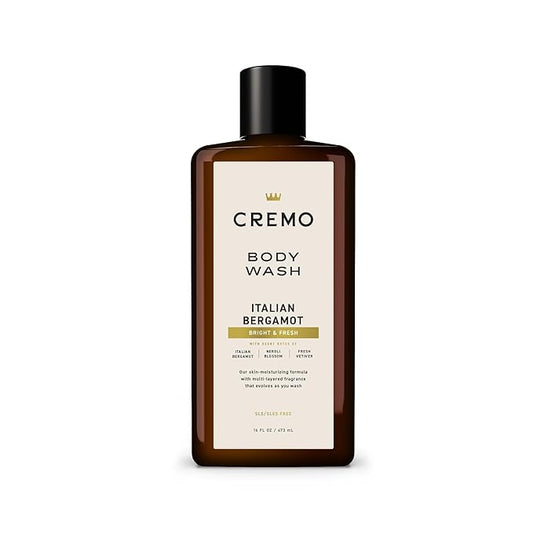 Cremo Body Wash for Men, Rich-Lathering Italian Bergamot, 16 Fl Oz (Pack of 12)