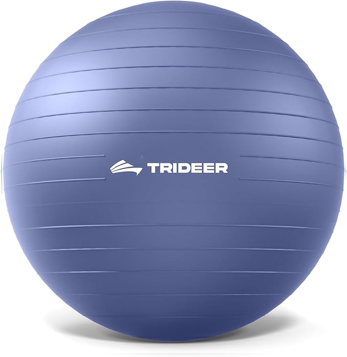 Trideer Exercise Ball, Stability Yoga Ball for Physical Therapy, Active Sitting, Pregnancy & Birth Labor Prep, Core Strength, Balance Training, Posture Improvement and Daily Stretching, 55/65/75cm