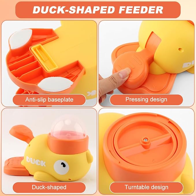 Duck Treat Dispenser – Interactive Slow Feeder Puzzle Bowl for Dogs/Cats