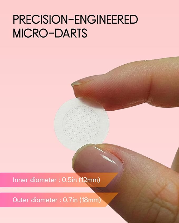 le dalcom Korean Micro-darts Patch, Post Blemish Dark Spot Care for Radiance & Elasticity, Brighter-looking Skin Tone, Niacinamide & Adenosine, Individual Blister Package (36 Patches)