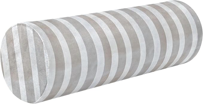 Bolster Pillow for Legs Firm Bedding Neck Roll Pillow Round Pillows Decorative Cylinder Decorative Pillow Lumbar Support Pillow Ghostwhite Stripe