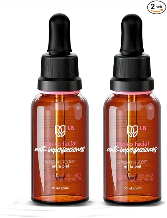 LB Tonico Facial Advanced Formula, Developed with Certified Raw Materials, Designed to Safely Care for and Protect The Appearance of Your Skin, Approved by International Standards (2-Pack)