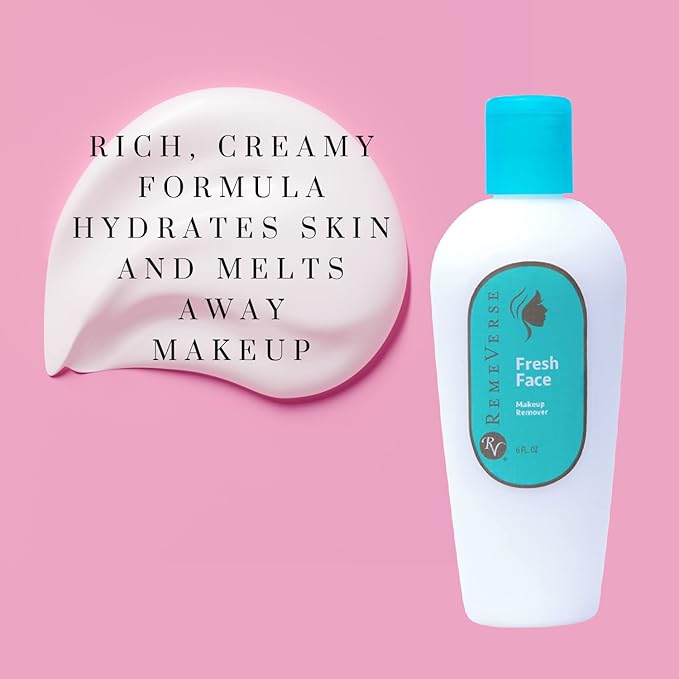 Fresh Face Makeup Remover Lotion; Removes makeup quickly using a moisturizing formulation. Leaves skin soft and dewy. For Daily Use.