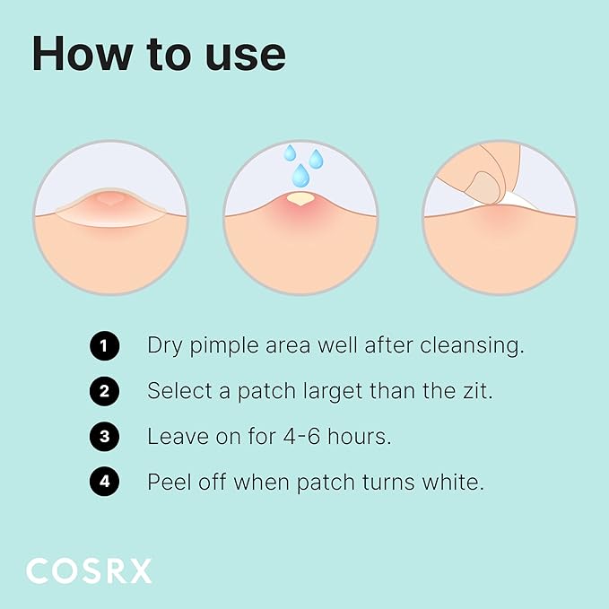 COSRX Acne Pimple Patch Absorbing Hydrocolloid Original 3 Size Patches for Blemishes and Zits Cover, Spot Stickers for Face and Body, Not Tested on Animals (240)