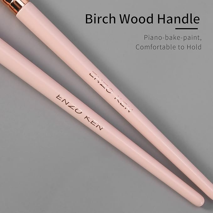 Medium Smudge Eye Shadow Brush - Natural Goat Hair Eyeshadow, Shader and Smudge Brush. Single, Pink. E403M