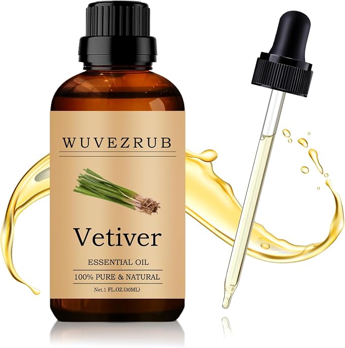 Vetiver Essential Oil 30ML - 100% Pure and Natural Oils for Aromatherapy Diffuser - 1 Fl Oz/Vetiver