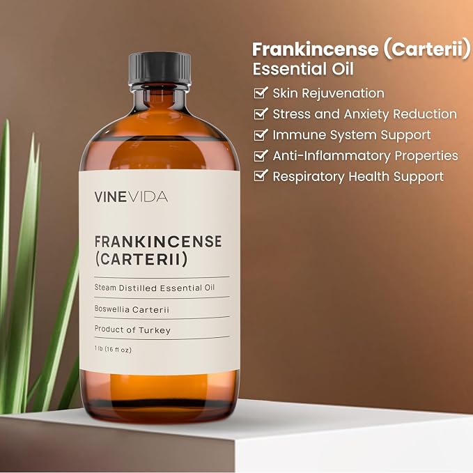 VINEVIDA Frankincense Essential Oil - 16 oz Undiluted - DIY Candle Scents
