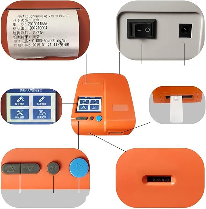 Pet Dog Progesterone Analysis Tester, Canine Progesterone Analyzer wirh 100 Reagent Card, Portable Dog Breeding Equipment, Master The Best Mating Time for Bitches.
