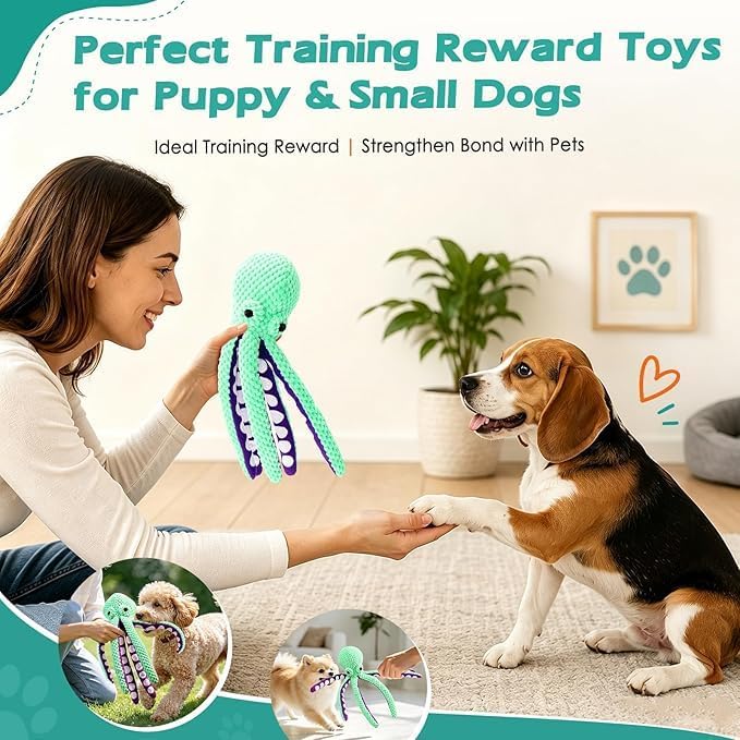 Plush Octopus Dog Toy Bite Resistant InteracPet Plush Toy Cat Dog Voice Octopus Shell Puzzle Toy Bite Resistant Interactive Pet Dog Teeth Cleaning Chew Toy tive Chew Toy For Small and Medium Dogs