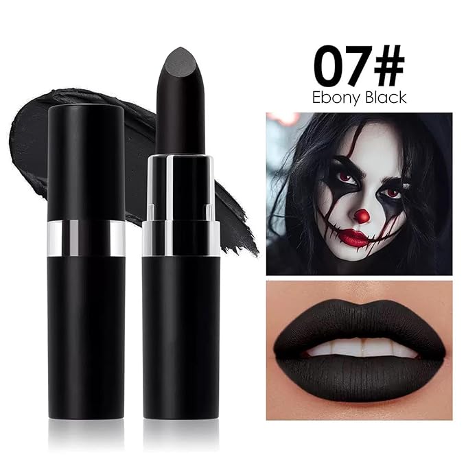 Black Body Paint Stick, Foundation Cream Makeup, Face and Body Paint for Halloween Joker Zombie Vampire Skeleton Skull Special Effects Mime Makeup (07# Black)