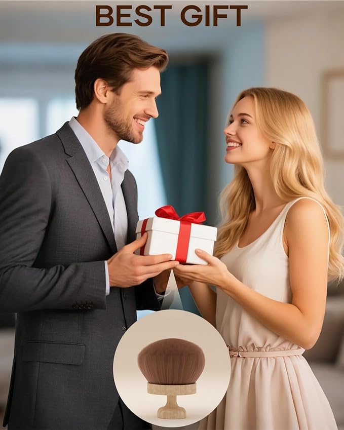 Extra Large Body Makeup Brush For Self Tanner, 3 Inch Width Self Tanning Blend Brush, Soft synthetic hair, Powder, Foundation, Blusher, Bronzer, Face and Body Brush