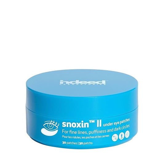Indeed Labs Snoxin II | Hydrating Under Eye Patches for Puffy Eyes and Dark Circles | with Niacinamide, Licorice Root Extract, & Argireline | 30 Biodegradable Hydrogel Patches