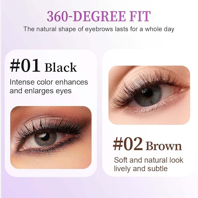 Mascara for Older Women 60 Plus, 2026 New Mascara Volume and Length for Mature Women with Thinning Lashes Mascaras for Older Wemen, Non Clumping Waterproof Long Wear (Brow)