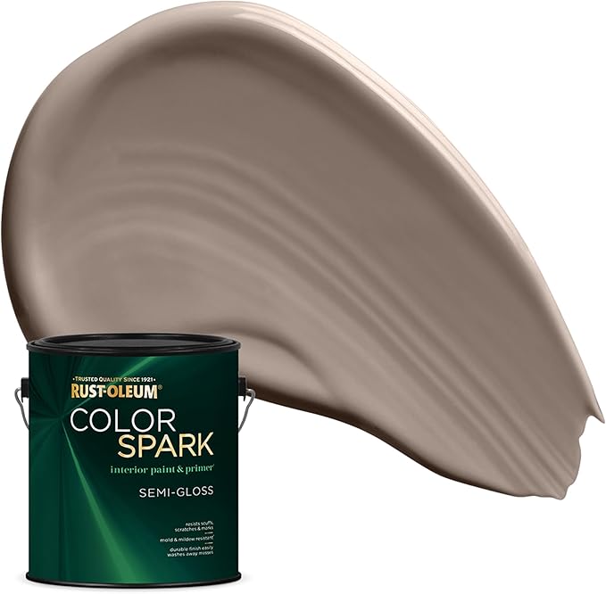 Rust-Oleum Color Spark Interior Paint and Primer in One, Semi-Gloss, Afternoon Tea, 1 Gallon