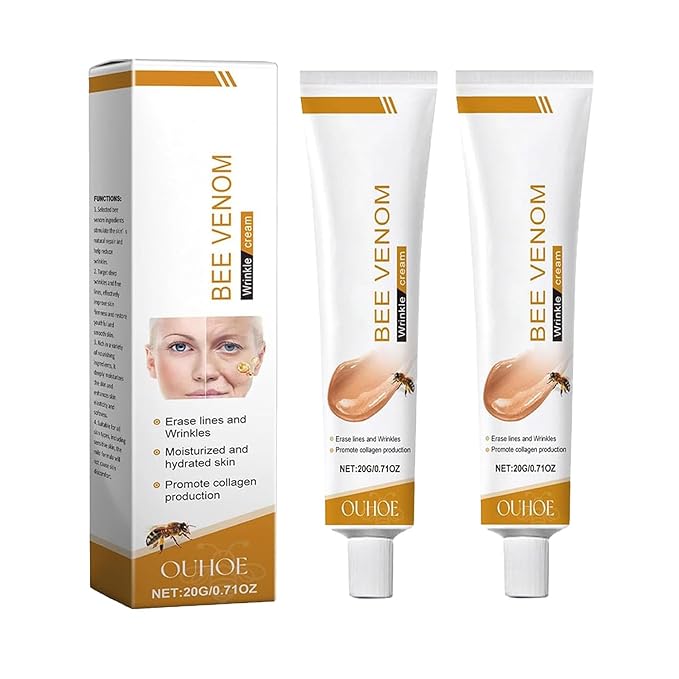 Bee Venom Wrinkle Removal Cream, Bee Venom Anti-Wrinkle Firming Cream, bee venom firming serum stick, Moisturizing, Lifting & Recovery - All Skin Types - Anti-Aging 2PCS
