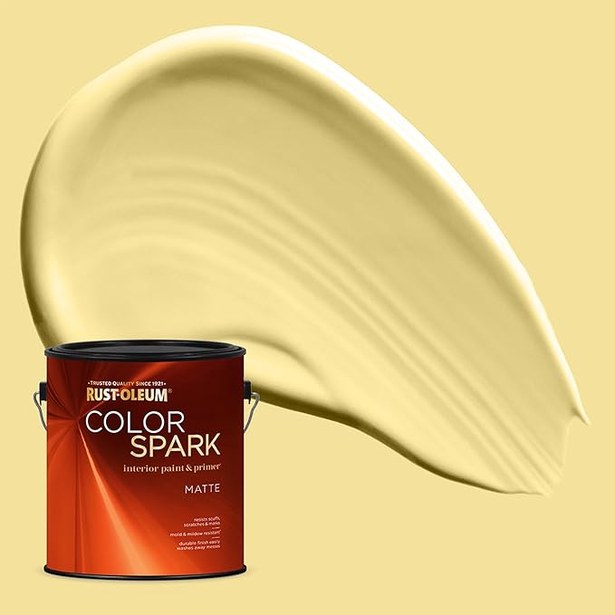 Rust-Oleum Color Spark Interior Paint and Primer in One, Matte, Crème Brulee, 1 Gallon
