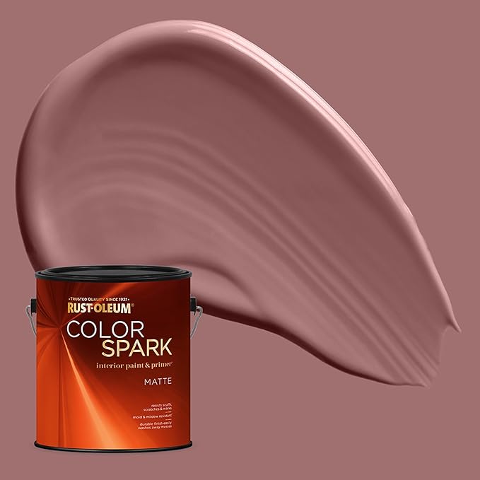 Rust-Oleum Color Spark Interior Paint and Primer in One, Matte, Blush at Dusk, 1 Gallon
