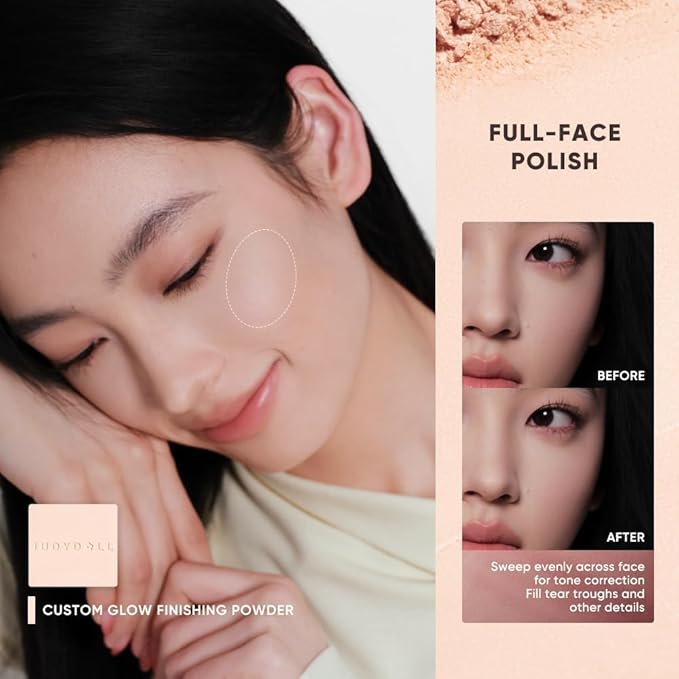 JUDYDOLL Highlight & Contour Palette, All-in-One Matte Highlighter Contour Compact with Under-eye Concealer, Natual Finish, Blendable Face Makeup for All Skin Tones (05 Feather Glow Palette)