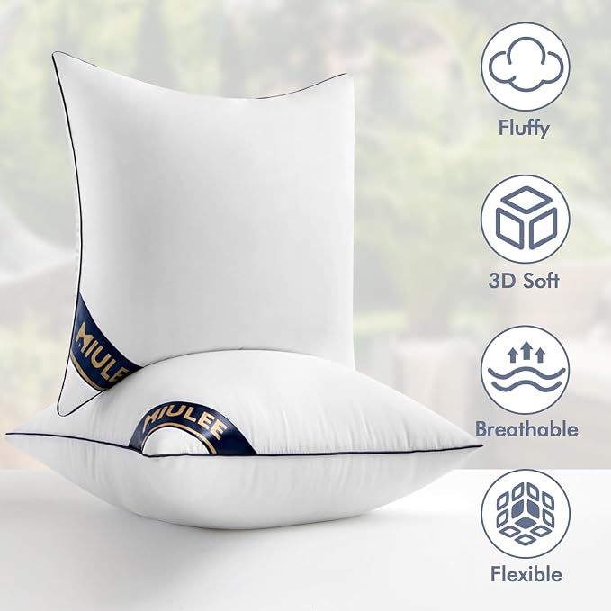 MIULEE Pack of 2 Decorative Velvet Pillow Covers Navy Blue Bundle Set of 2 Pillow Inserts 18x18