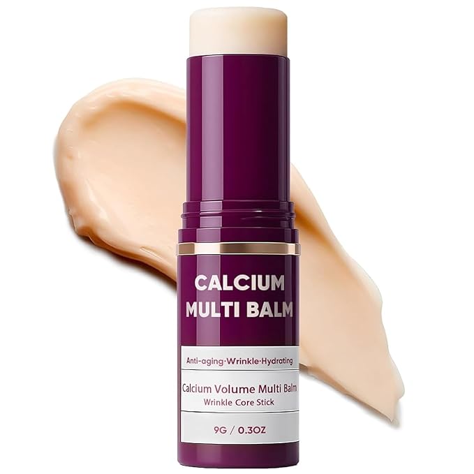 Calcium Multi Balm Stick, Collagen Moisturizing Calcium Volume Multi Balm Stick for Wrinkle Repair Firming Skin Anti-Aging & Lifting Care.(1Pcs) ﻿