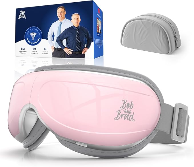 BOB AND BRAD Eye Massager FSA Eligible/HSA Eligible, EyeOasis 2 Temple Massager with Heat, Smart Eye Mask for Migraine with BT Music, Reduce Dry Eyes Improve Sleep, Christmas Gifts for Women Mom Wife