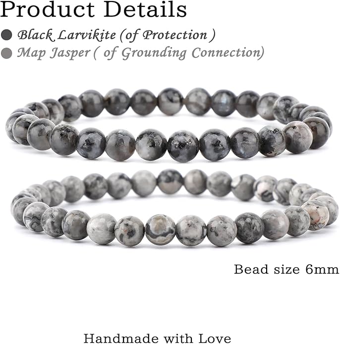 NCB 2.3-Piece 4mm Natural Crystal Gemstone Stretch Bracelets – Handmade Reiki Energy Healing Jewelry for Meditation,Yoga, Unisex