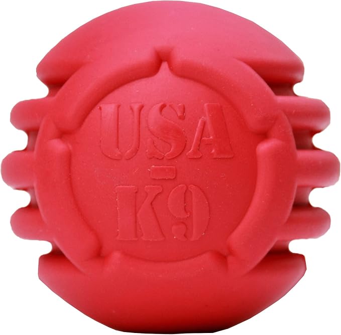 SodaPup USA-K9 Stars & Stripes – Durable Dog Ball Toy & Chew Toy Made in USA from Non-Toxic, Pet-Safe, Food Safe Natural Rubber for Bonding, Mental & Physical Exercise, Problem Chewing, Calming & More