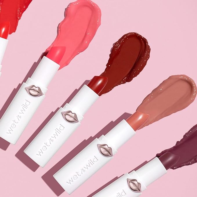 wet n wild Mega Last High-Shine Lipstick Lip Color, Infused with Seed Oils For a Nourishing High-Shine, Buildable & Blendable Creamy Color, Cruelty-Free & Vegan - Pinky Ring