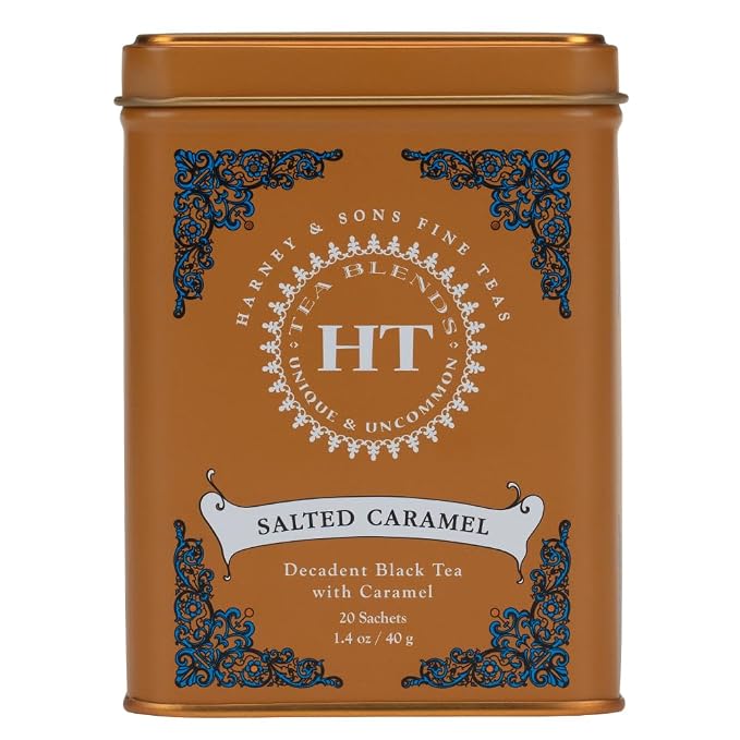 Harney & Sons Salted Caramel Tea, 20 count sachet tin