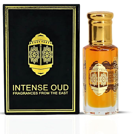 INTENSE OUD Jasmin Arabian Perfume Oil for Men & Women, Long Lasting Alcohol-Free Concentrated Fragrance, 12ml (0.40 oz) in Black Gift Box, White Jasmine & Vanilla Notes